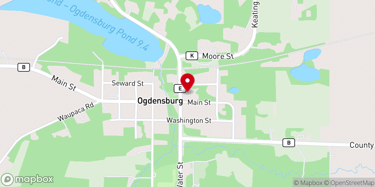 Map showing location of OGDENSBURG VILLAGE HALL