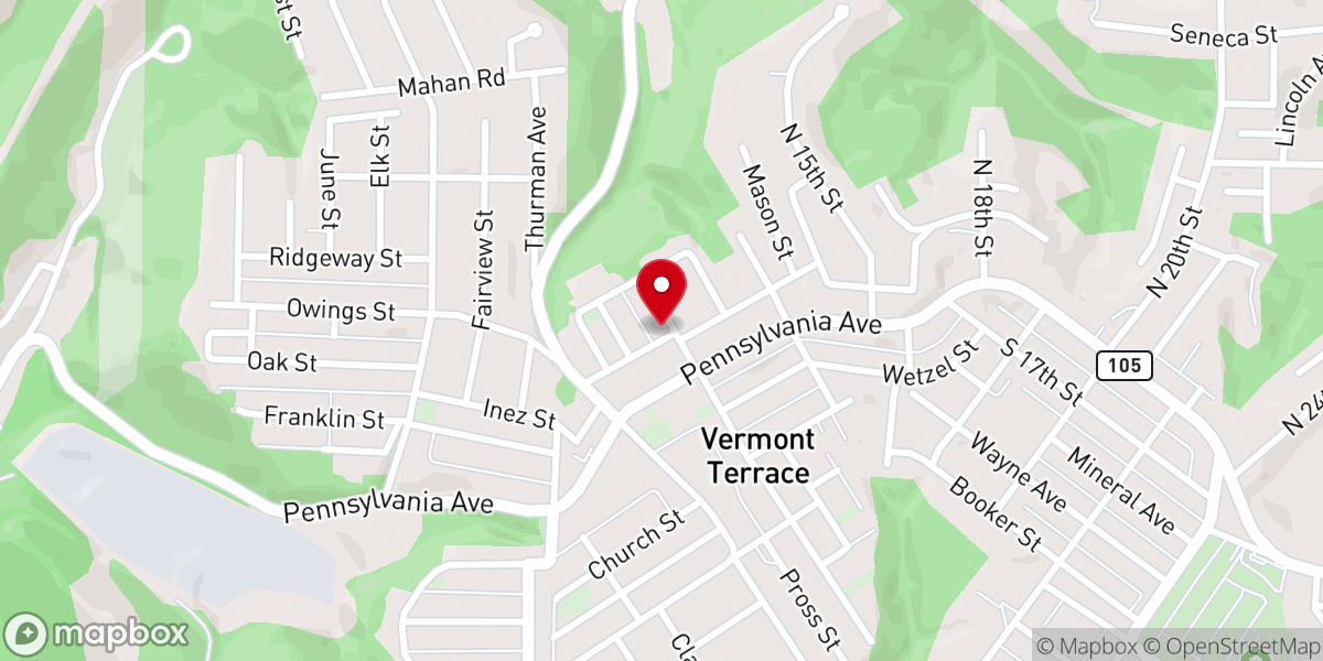 Map showing location of The Weirton Alliance Church