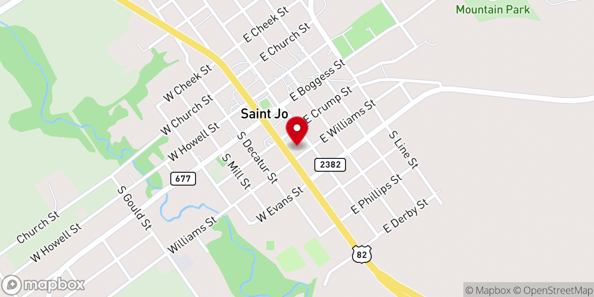 Map showing location of Saint Jo Church of Christ