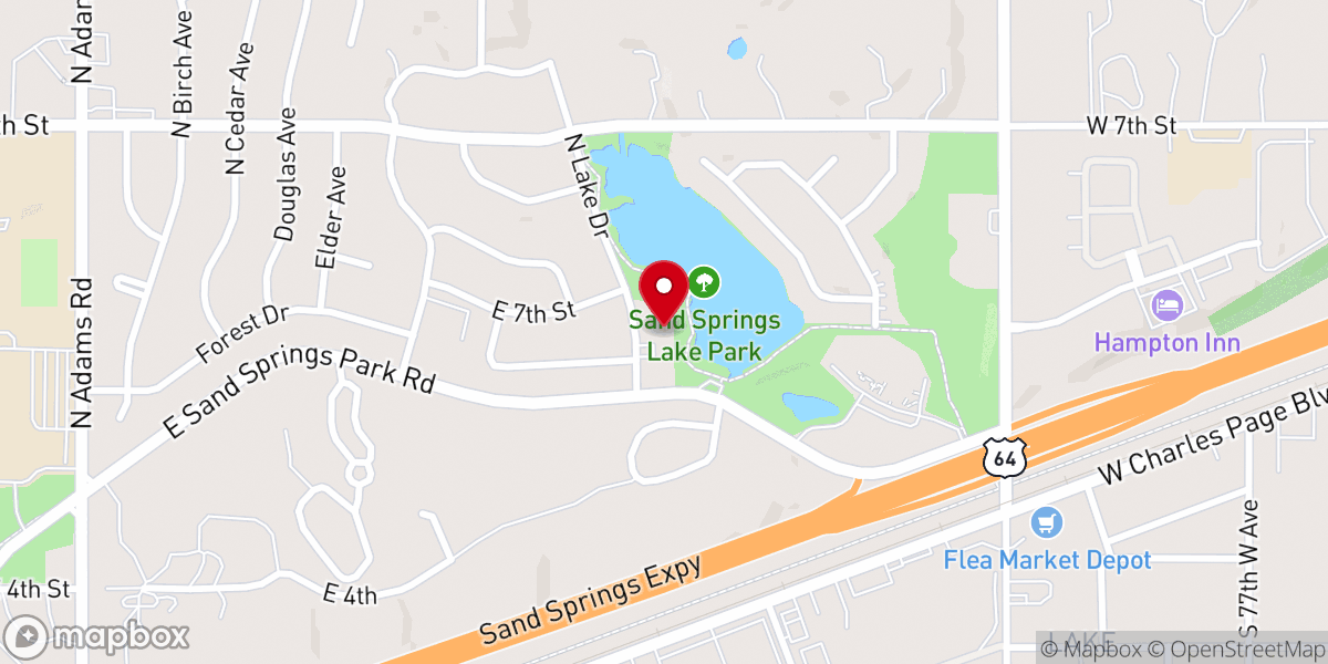 Map showing location of St. Matthew's Episcopal Church
