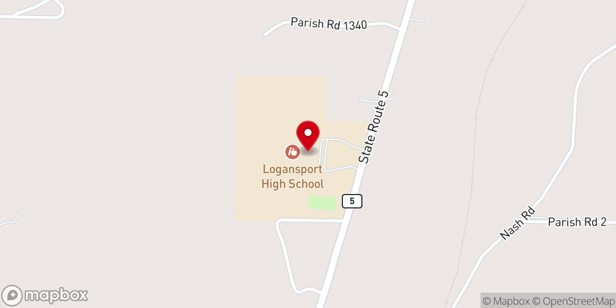 Map showing location of Logansport High