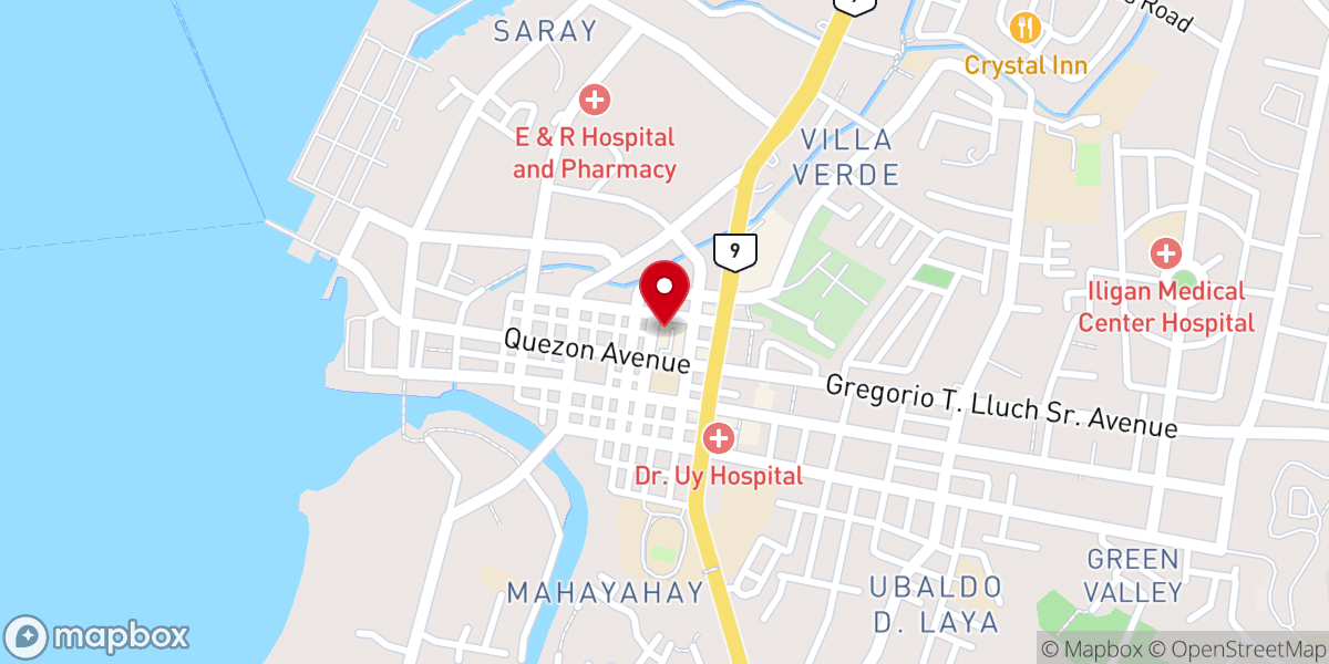 Map showing location of St. Michael's Cathedral - Diocese of Iligan