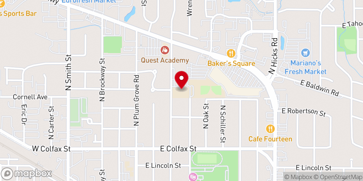 Map showing location of St. Theresa School