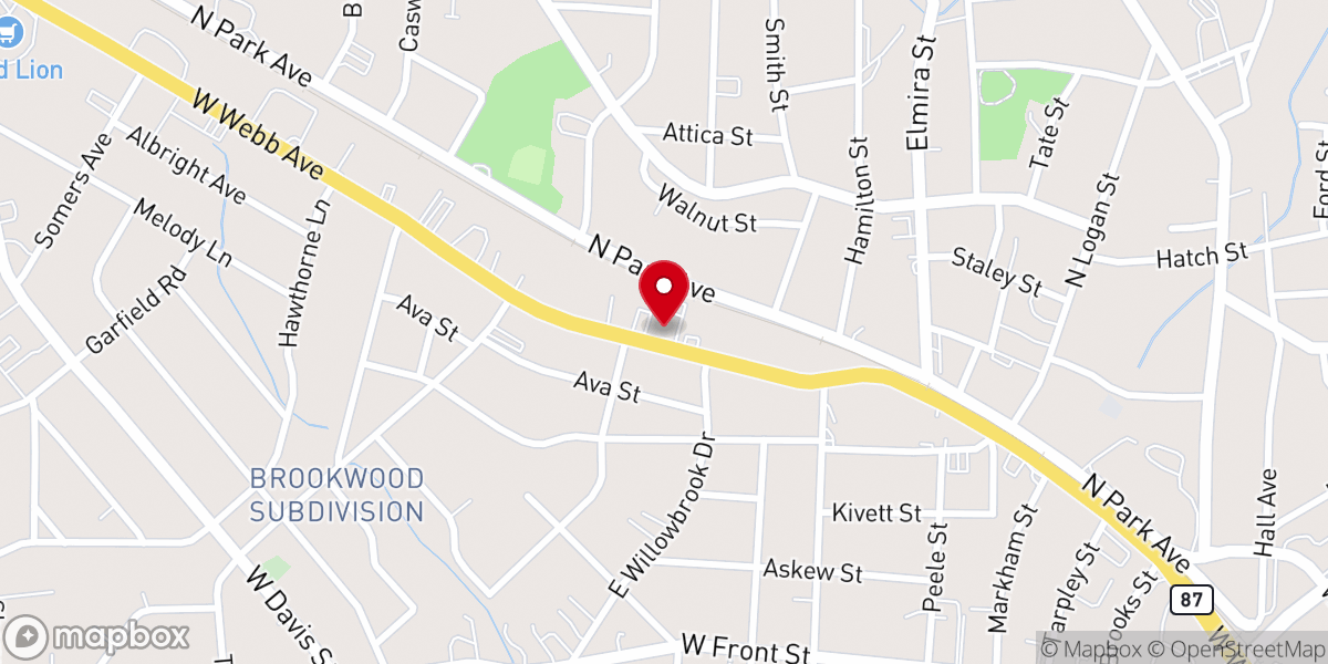 Map showing location of Lighthouse Bible Church