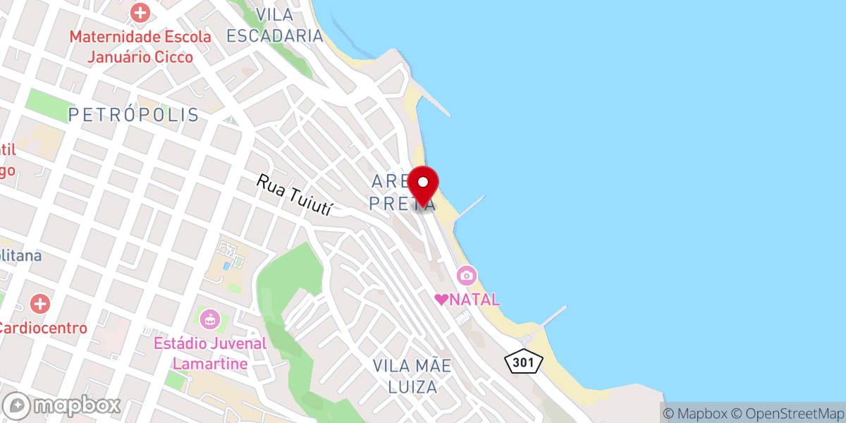Map showing location of Capela São Francisco de Assis
