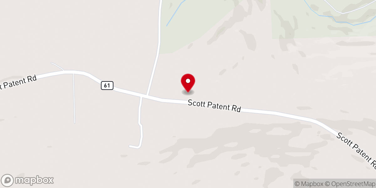 Map showing location of Scott Patent Church
