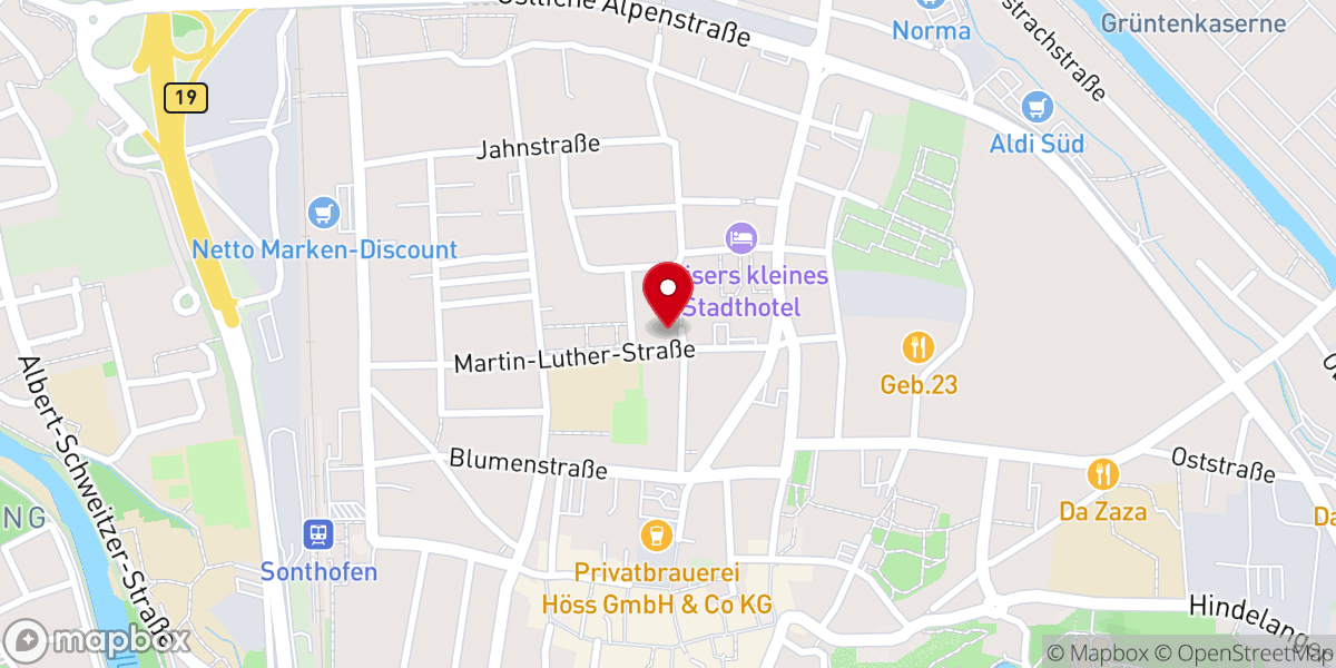 Map showing location of Täufer Johannis Kirche