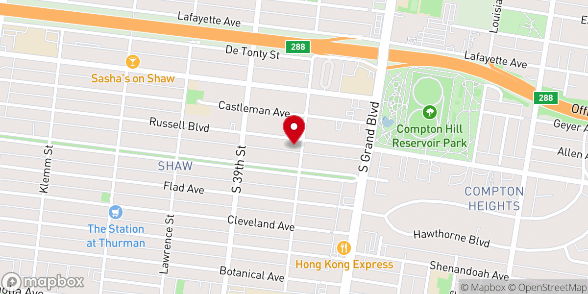 Map showing location of South City Church