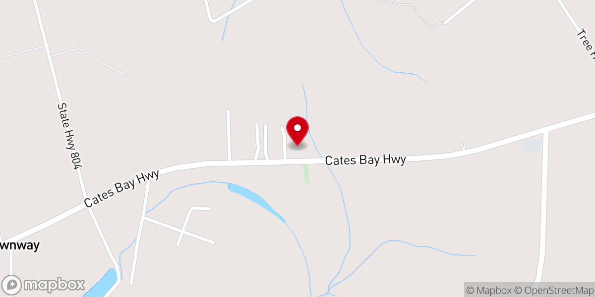 Map showing location of New Hope Church