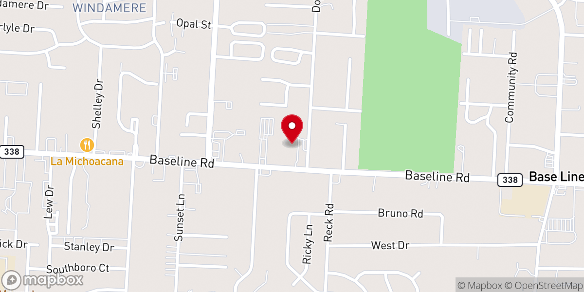 Map showing location of Saint Andrews United Methodist Church