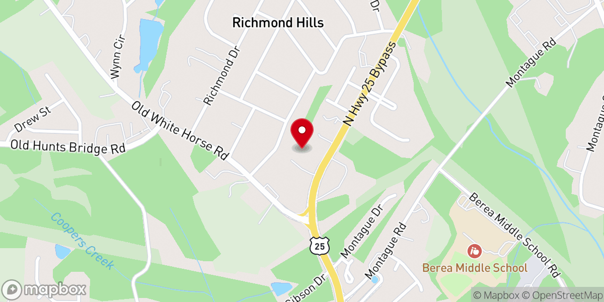 Map showing location of Summit View Baptist Church