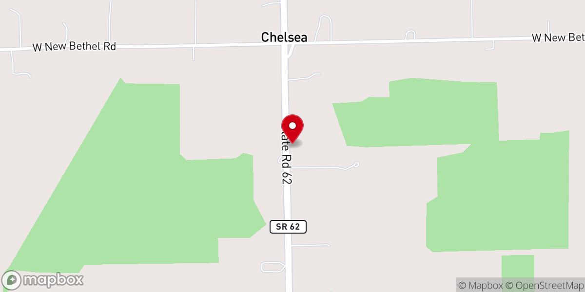 Map showing location of Chelsea Church of God