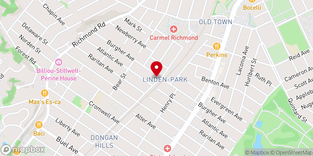Map showing location of MAS Staten Island Center (MASSI Center)