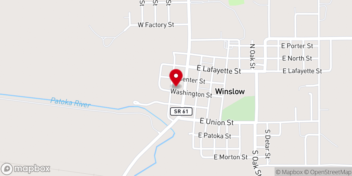 Map showing location of Winslow Church of the Nazarene