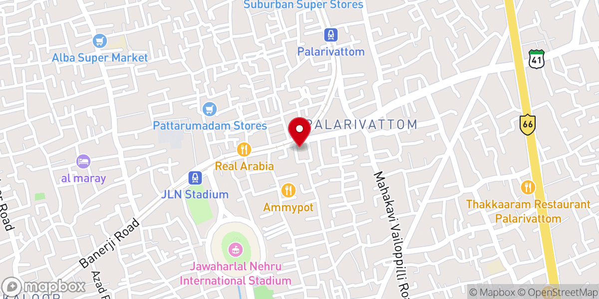 Map showing location of St. Martin De Porres Syro-Malabar Church, Palarivattom
