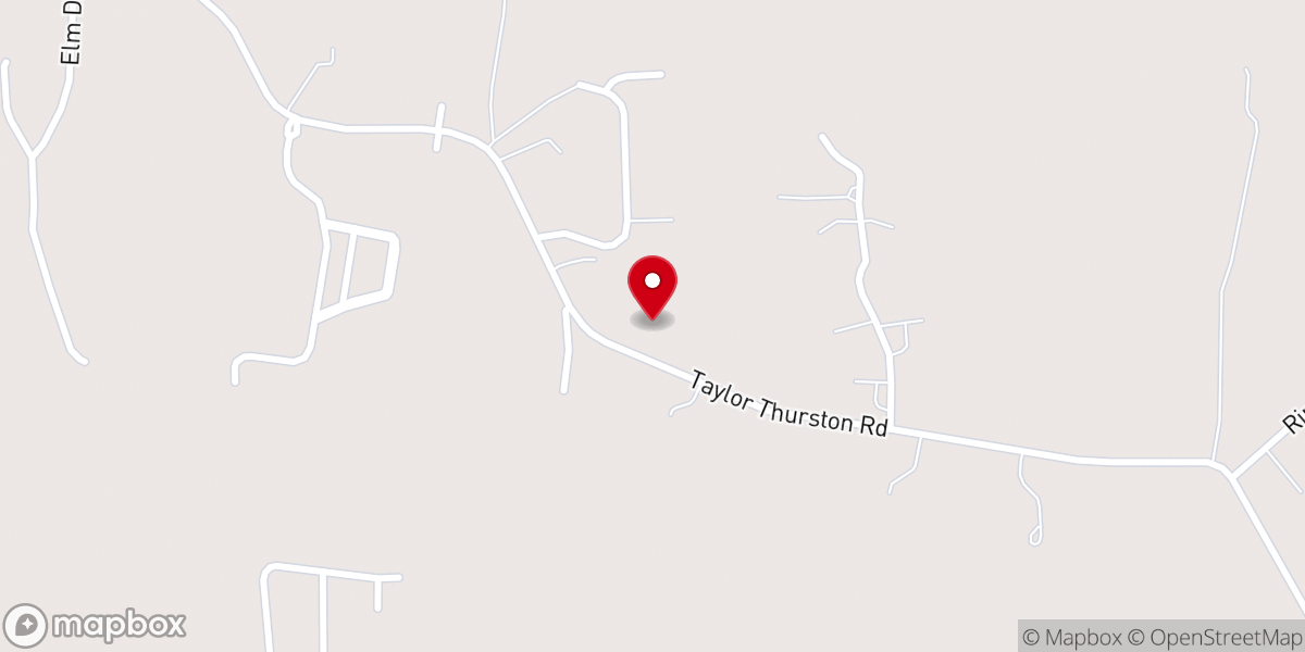 Map showing location of Oak Grove Missionary Baptist Church