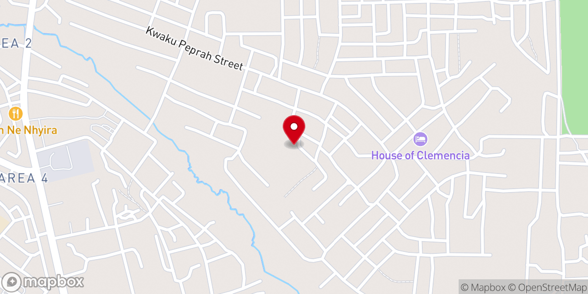 Map showing location of Greater Love Ministry-Sunyani Penkwase back of ebenezer Methodist Church