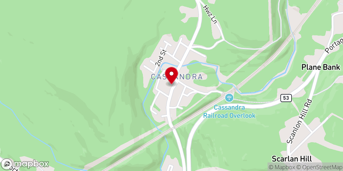 Map showing location of Cassandra Borough Office
