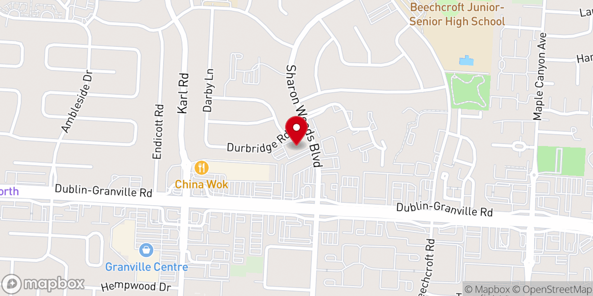 Map showing location of Restoration Church Campus of Columbus, Ohio