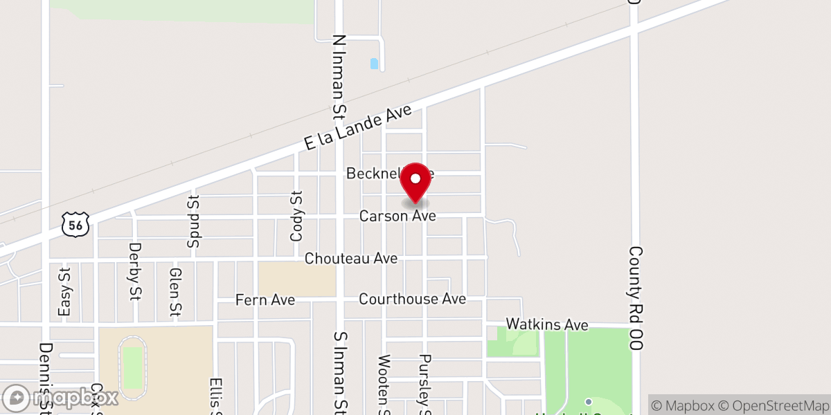 Map showing location of United Methodist Church