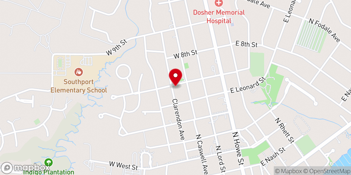 Map showing location of Friendship Missionary Baptist Church