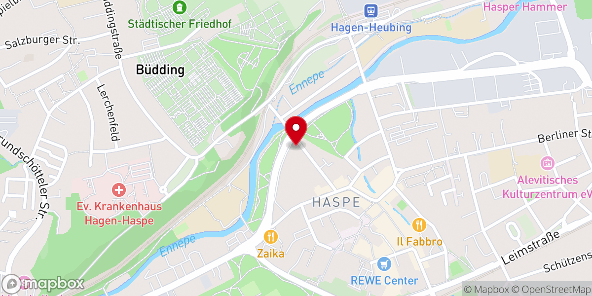 Map showing location of Gemeindebüro - Ev.-Luth. Kirchengemeinde Haspe