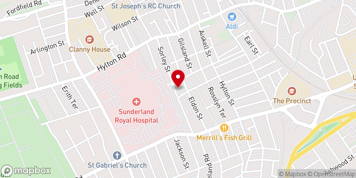 Map showing location of CELESTIAL CHURCH OF CHRIST CITY OF KINGS SUNDERLAND PARISH