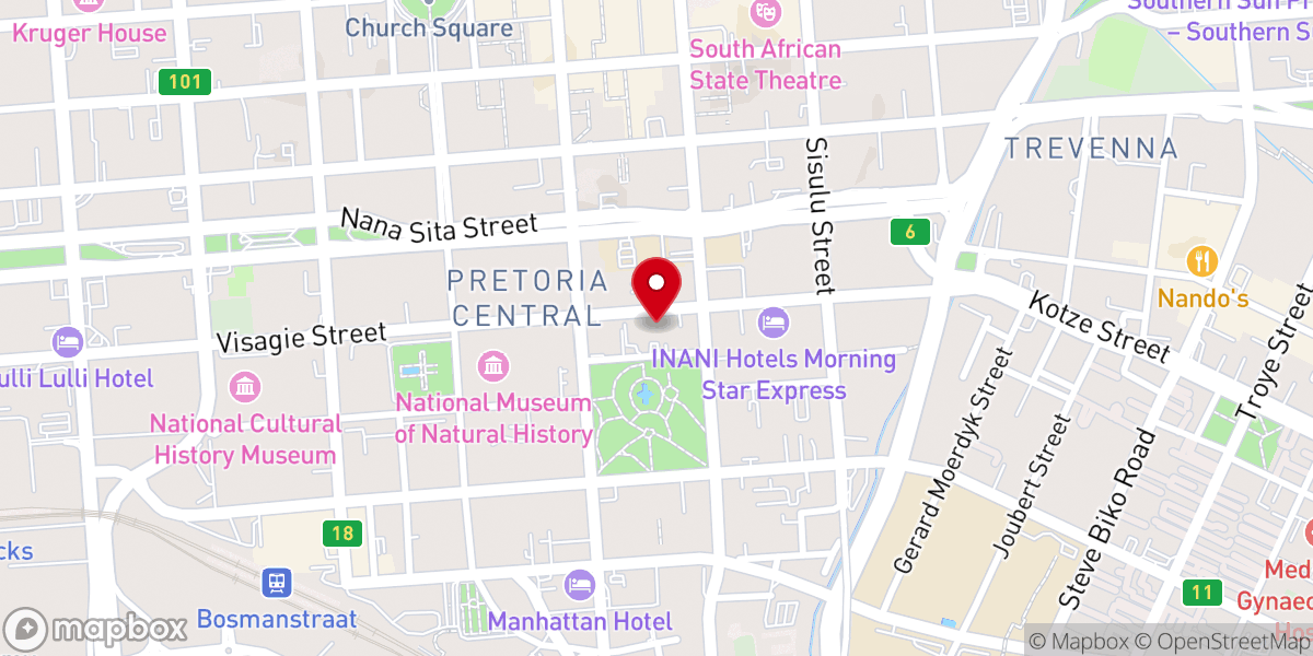 Map showing location of Doxa Deo Church Innercity