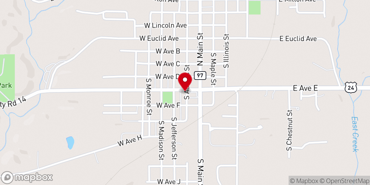 Map showing location of Crossroads Free Methodist Church