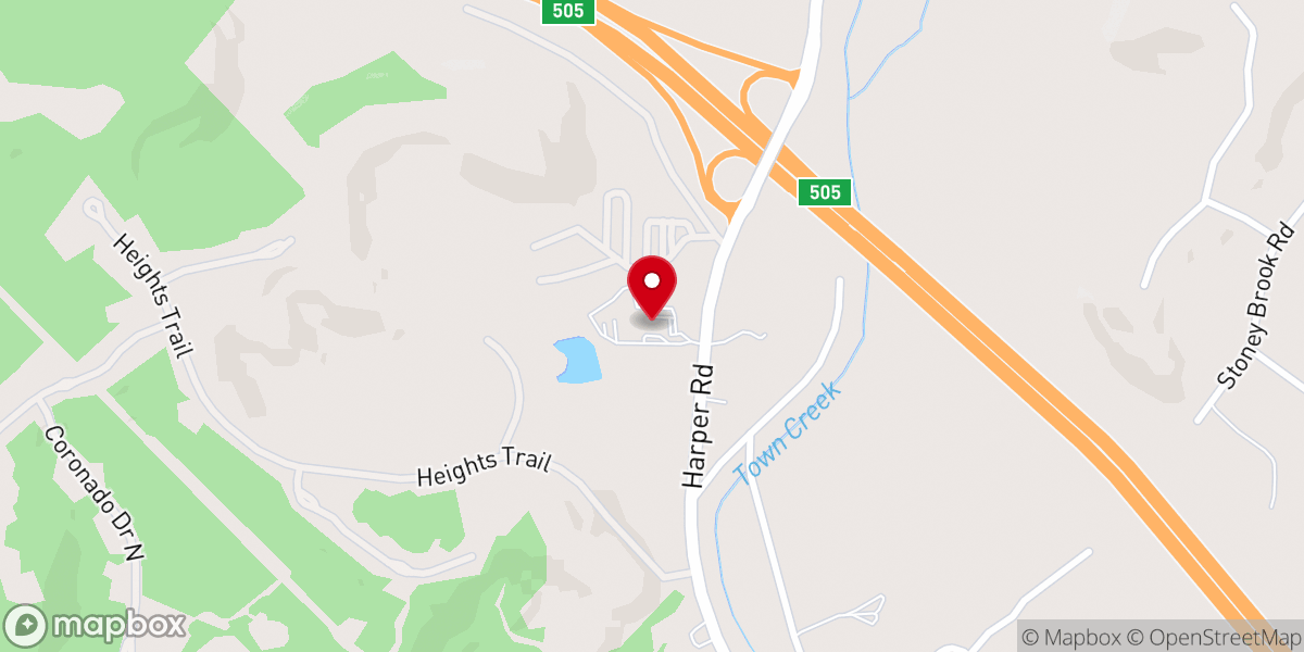 Map showing location of Kerrville Bible Church