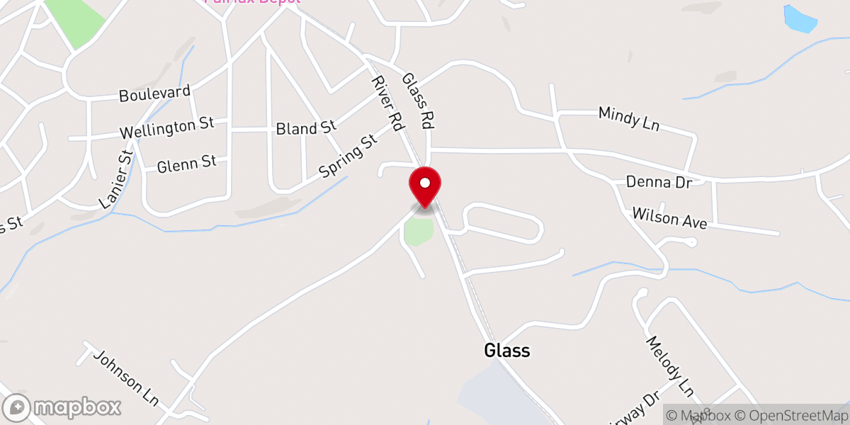 Map showing location of Glass Church