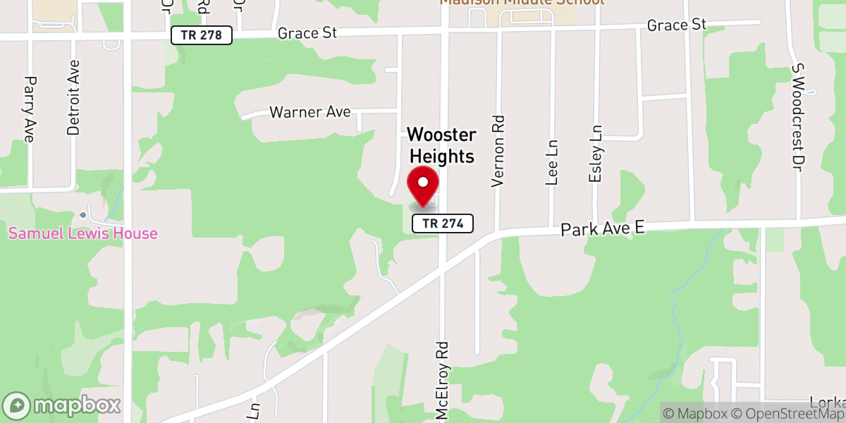 Map showing location of Church of Christ