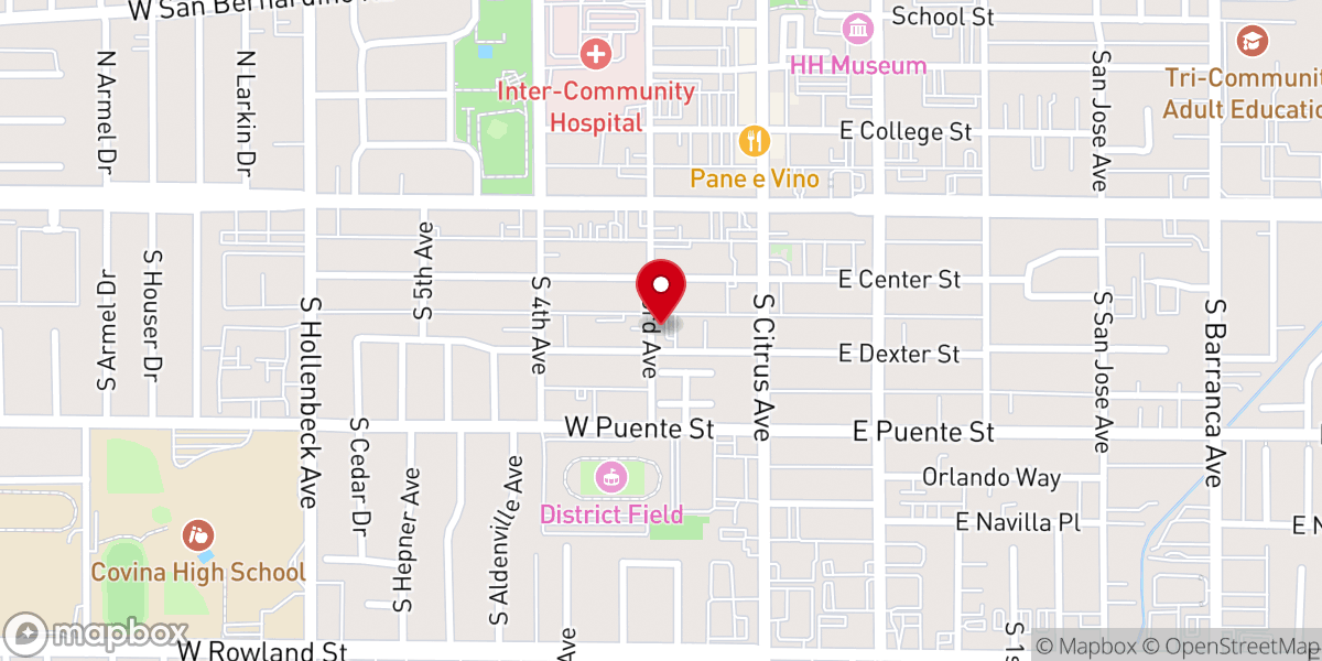 Map showing location of Community Christian Center