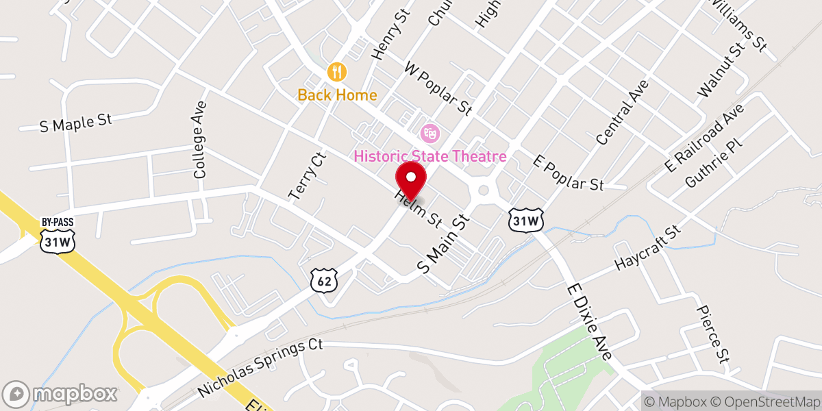 Map showing location of Vineyard Christian Fellowship
