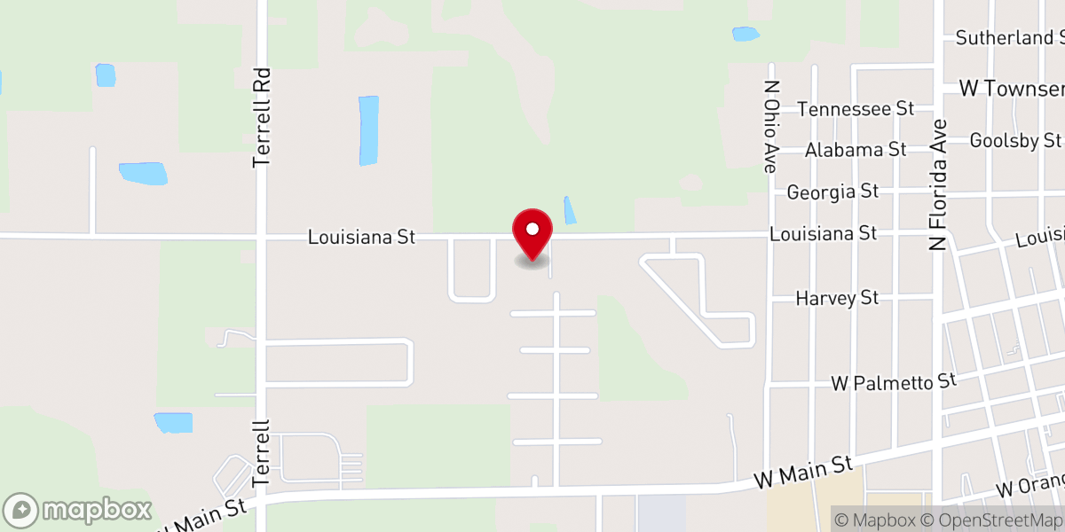 Map showing location of First Christian Church