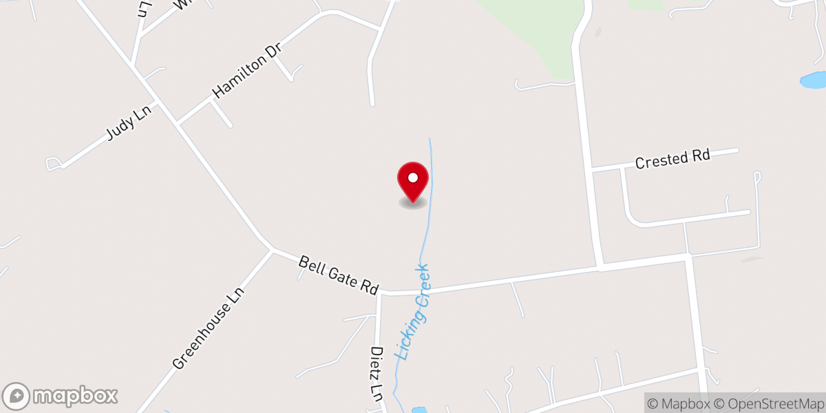 Map showing location of New Life Fellowship, Coopersburg