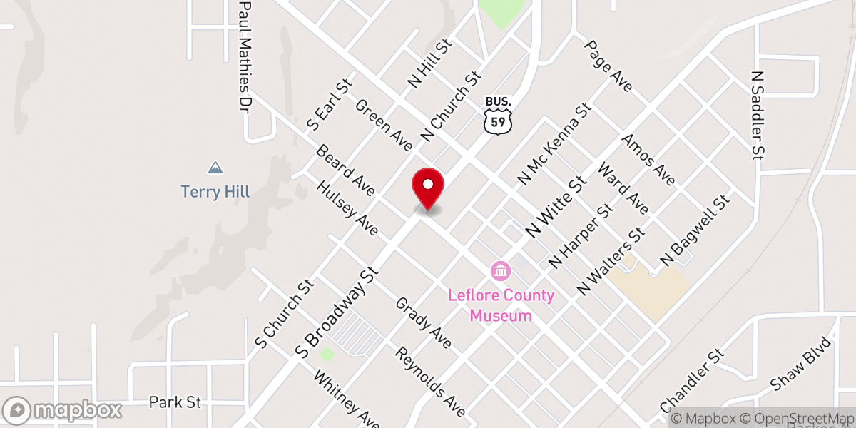 Map showing location of Grace Fellowship Baptist Church