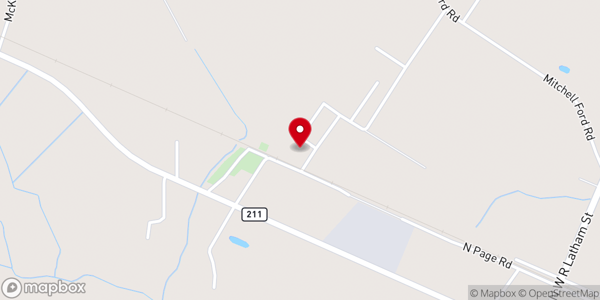 Map showing location of Piney Grove AME Zion Church