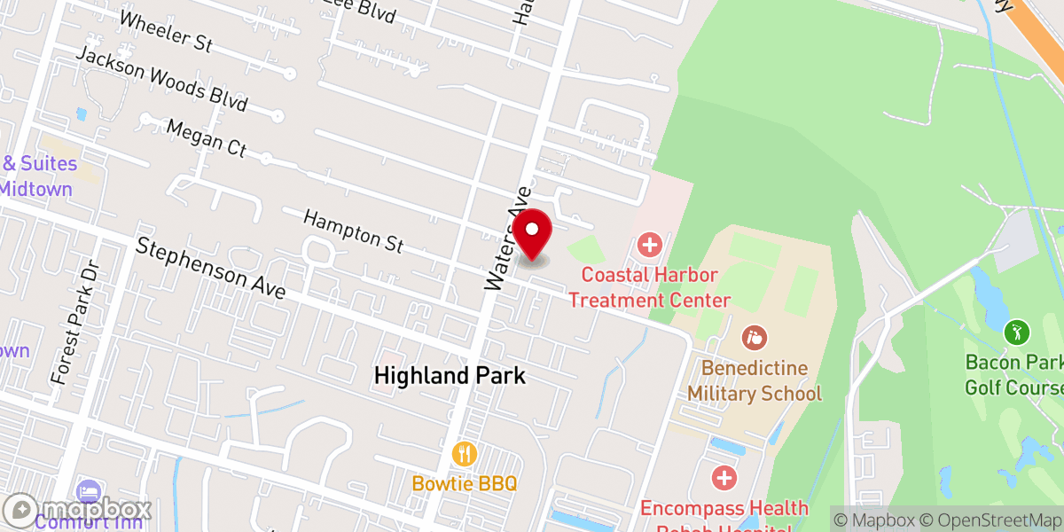 Map showing location of Grace United Methodist Church