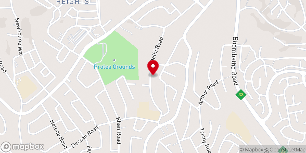 Map showing location of Reformed Church in Africa, Pietermaritzburg