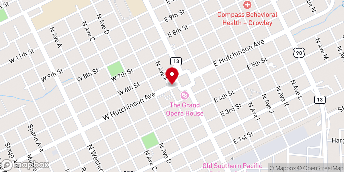 Map showing location of Crowley