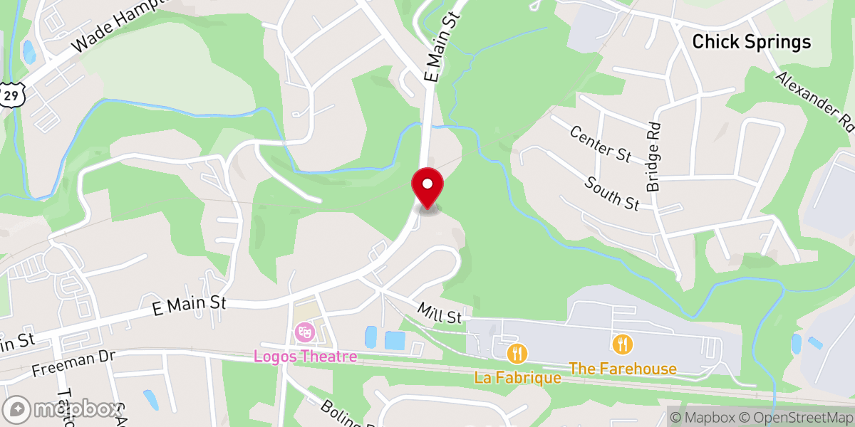 Map showing location of Covanent Community Orthodox Presbyterian Church