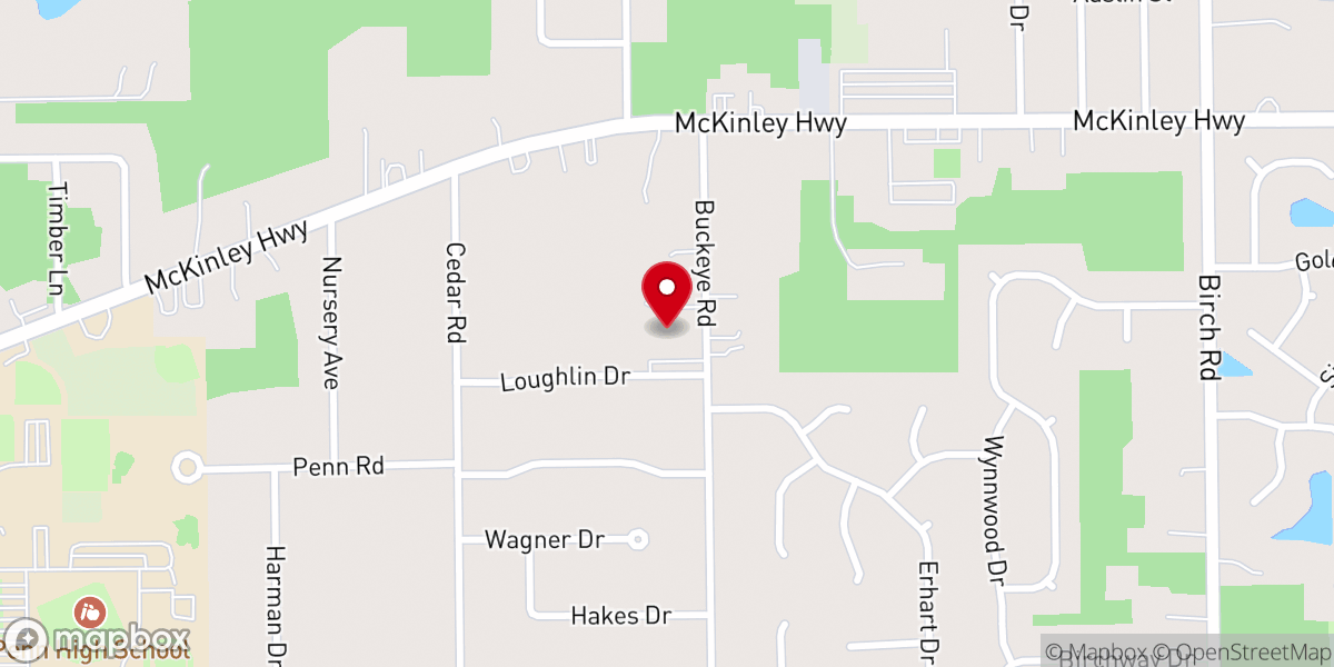 Map showing location of Michiana Chinese Christian Church