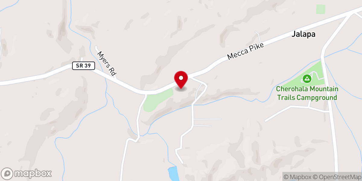 Map showing location of Shady Grove Baptist Church