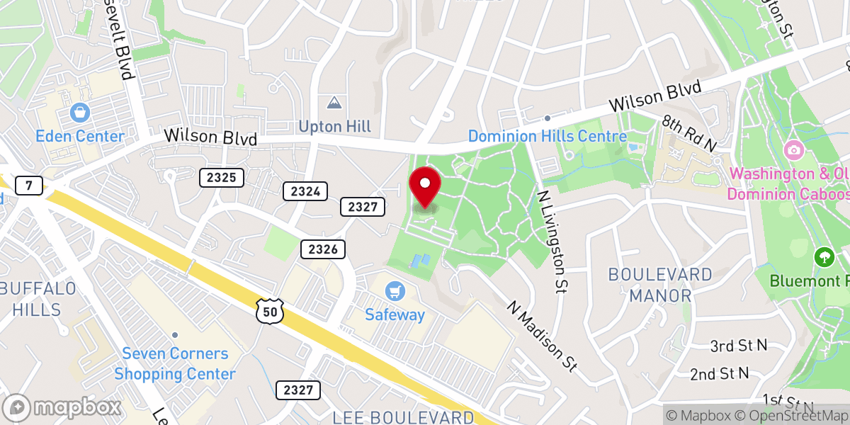 Map showing location of Upton Hill Regional Park