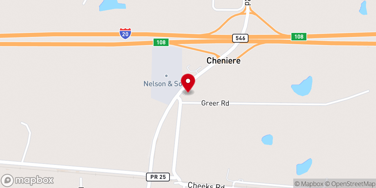 Map showing location of West Monroe Primitive Baptist Church