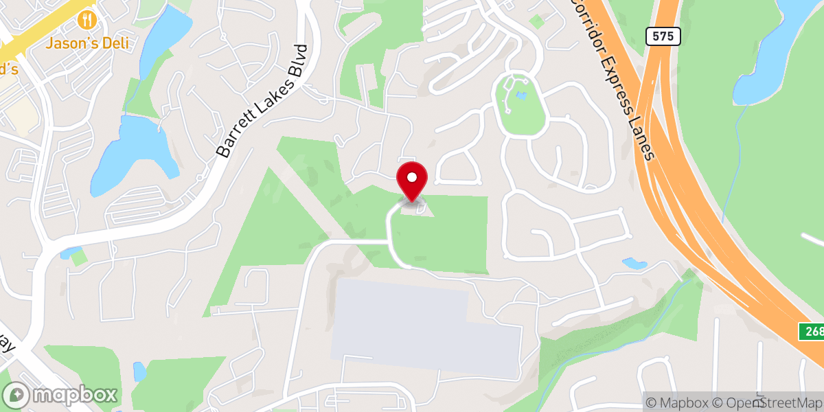 Map showing location of Noonday Missionary Baptist Church