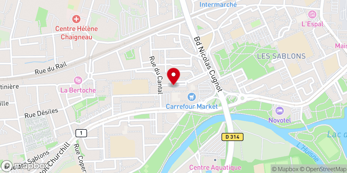 Map showing location of Église évangélique au sablons