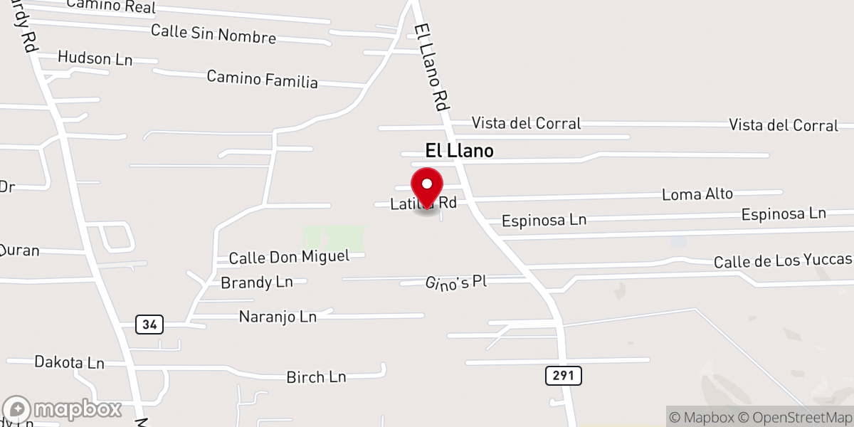 Map showing location of New Hope Family Worship Center