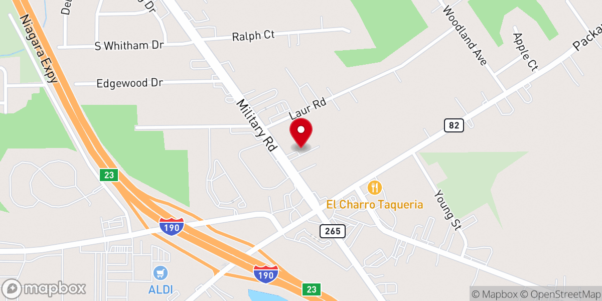 Map showing location of Our Savior Lutheran Church